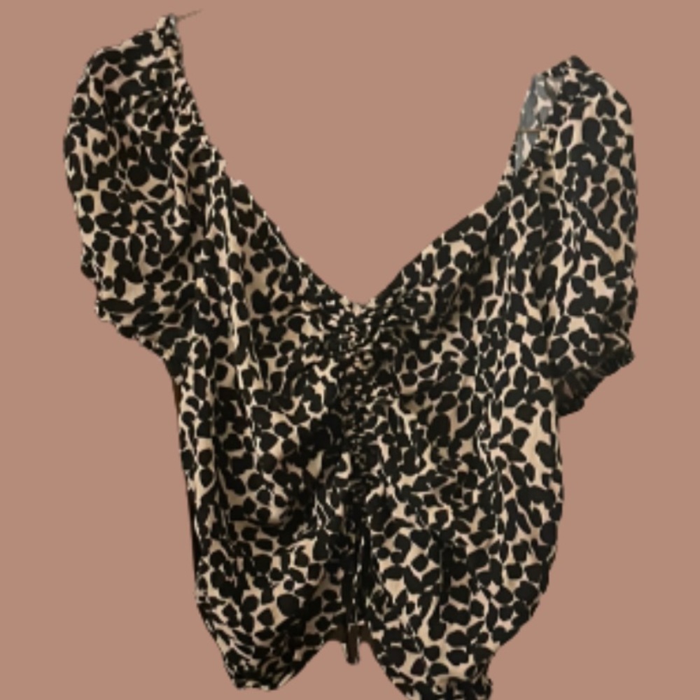 H&M Cheetah Print Crop top, Size: L